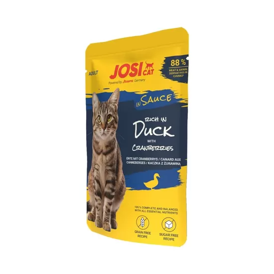 Konservi kaķiem JosiCat rich in Duck in Sauce 85 g