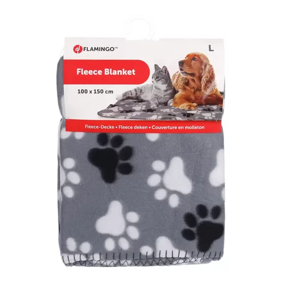 Flīsa sega Grey Paw pelēka 150x100cm 520880