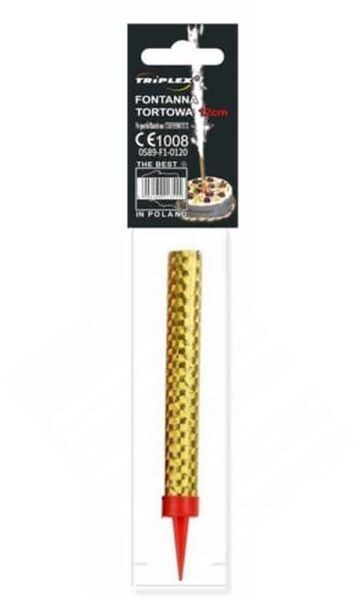 Svece-strūklaka 12cm 16g zelta F1