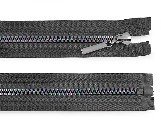 Varavīksnes rāvējslēdzējs 5mm garums 70cm pelēks (uz vietas)