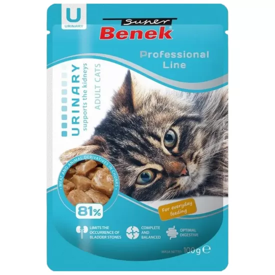Konservi Super Benek Pouch kaķiem Urinary gabaliņi mērcē 100 g