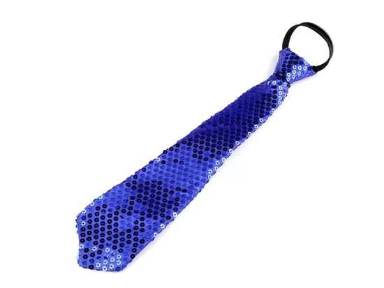 Party tie with sequins blue