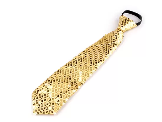 Party tie with sequins gold