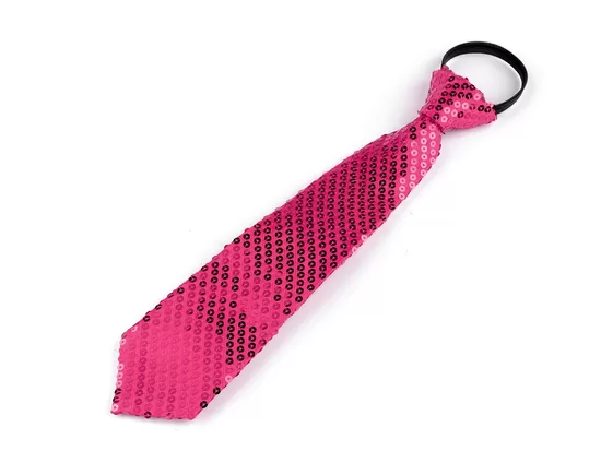 Party tie with sequins pink