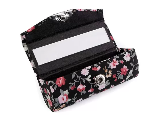 Lūpu krāsas maciņš ar spogulīti melns (uz vietas)