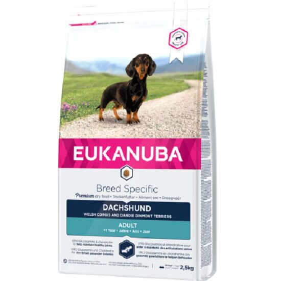 Dog dry food Eukanuba Adult Dachshund 2,5 kg
