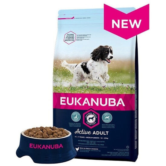 Dog dry food Eukanuba Adult Medium Chicken 18 kg