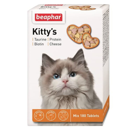 Vitamīnizēta papildbarība Beaphar Kitty's Mix 180tab