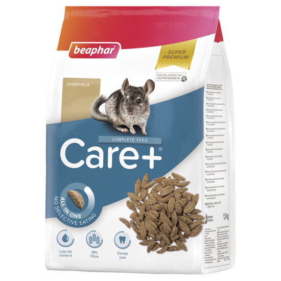 Barība šinšillām Beaphar Care+ Chinchilla 1.5 kg