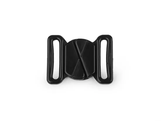 Plastmasas peldkostīmu aizdare 20 mm melna (uz vietas)