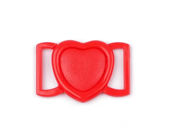 Plastmasas peldkostīmu aizdare 20 mm Sirds sarkana 2 gab. (uz vietas)