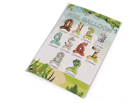 Standing inflatable birthday balloon number 9