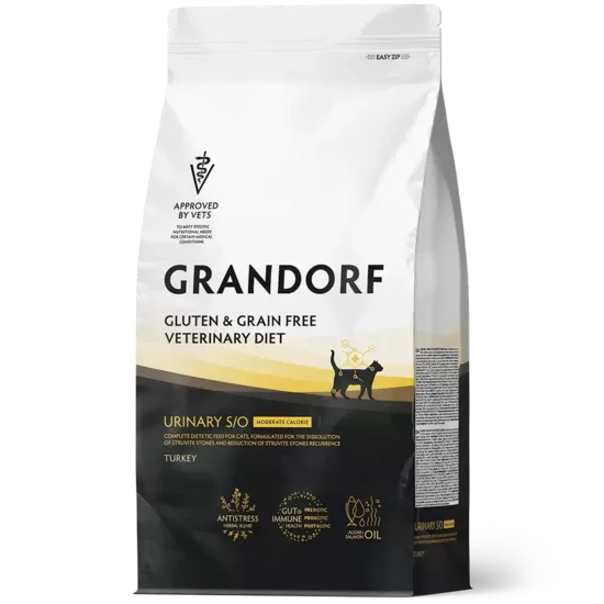 Grandorf Urinary S/O Low Fat Moderate Calorie Adult cats turkey 2 kg kaķu sausā barība