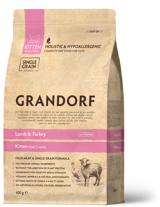Grandorf Lamb & Turkey Kitten 2 kg sausā kaķu barība