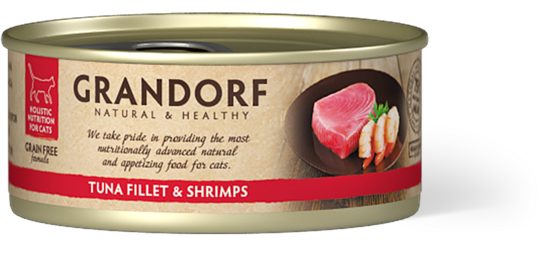 Grandorf Tuna & Shrimps 70g konservi kaķiem 