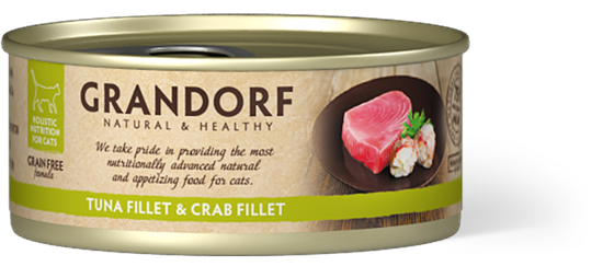 Grandorf Tuna Tillet & Crab Fillet 70g konservi kaķiem 