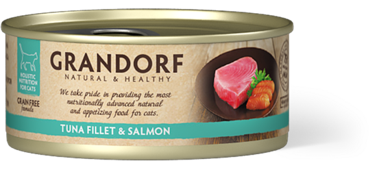 Grandorf Tuna fillet & Salmon 70g konservi kaķiem 