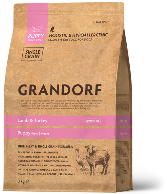 Grandorf Puppy Lamb & Turkey 1 kg dog dry food