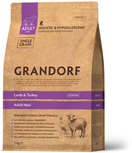 Grandorf Lamb & Turkey Adult Maxi Breeds 10 kg dog dry food