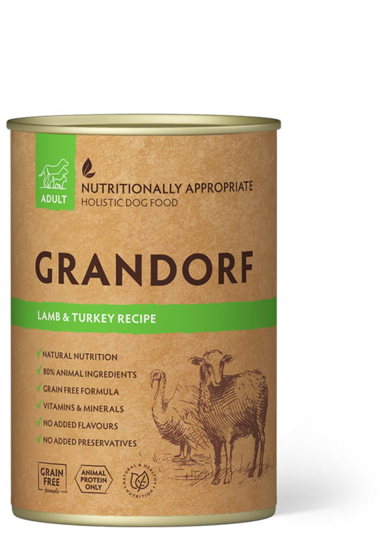 Grandorf Dog Lamb & Turkey 400g suņu konservi