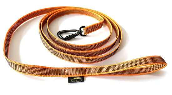 Suņu gumijota pavada "anti-slip" ar alumīnija karabīni