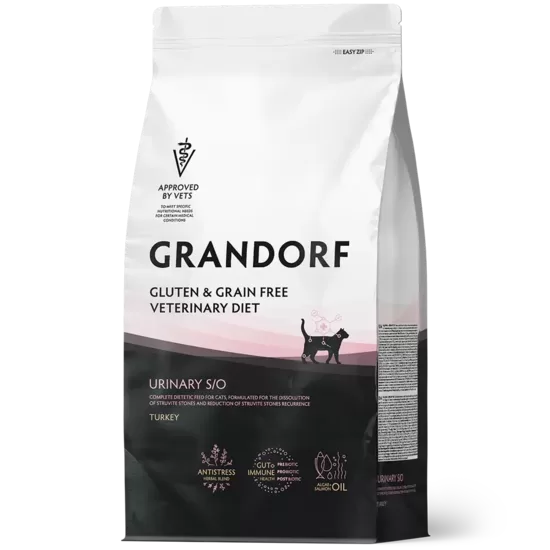 Grandorf Urinary S/O Adult cats turkey 400 g kaķu sausā barība