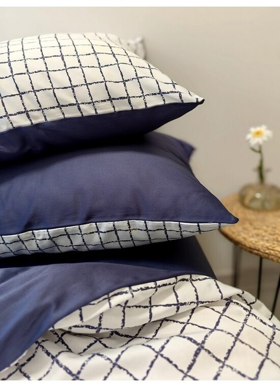 Divpusēja satīna spilvendrāna Eliteta exclusie ZARA d.blue 50x70cm