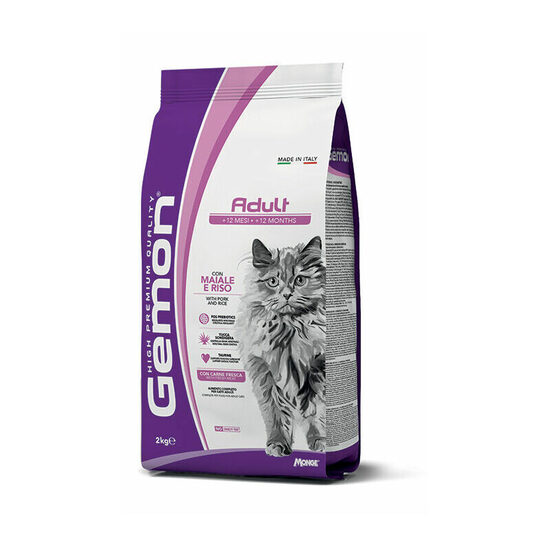 Kaķu sausā barība Gemon Cat Adult with Pork and Rice 2 kg