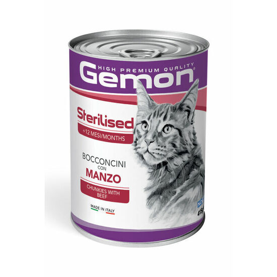 Wet food GEMON Wet Cat chunkies Adult with beef 415 g