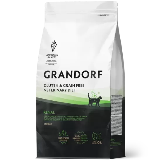 Grandorf Renal Adult cats turkey 400 g kaķu sausā barība