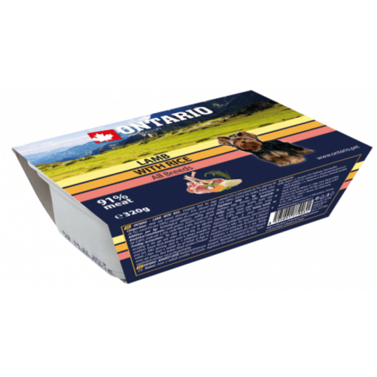 Konservi suņiem Ontario Dog Alucup Lamb with vegetable 0,32kg