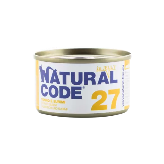 Natural Code 27 Tuncis un surimi 85g konservi kaķiem