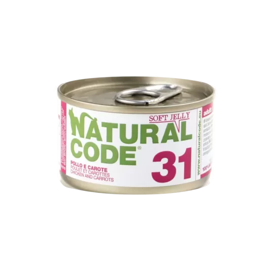Natural Code 31 Vista un burkāni 85g konservi kaķiem