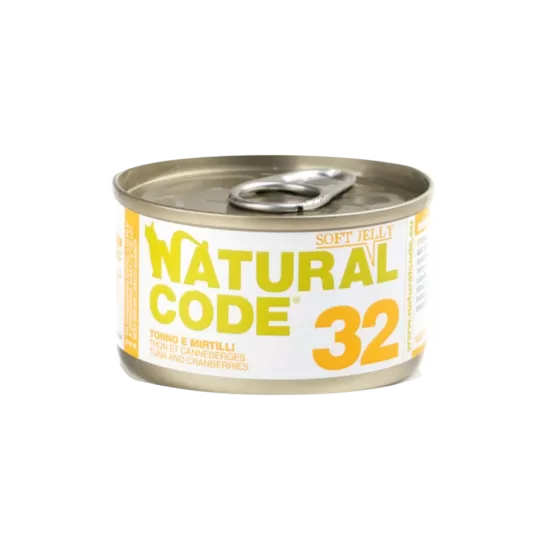 Natural Code 32 Tuncis un dzērvenes 85g konservi kaķiem