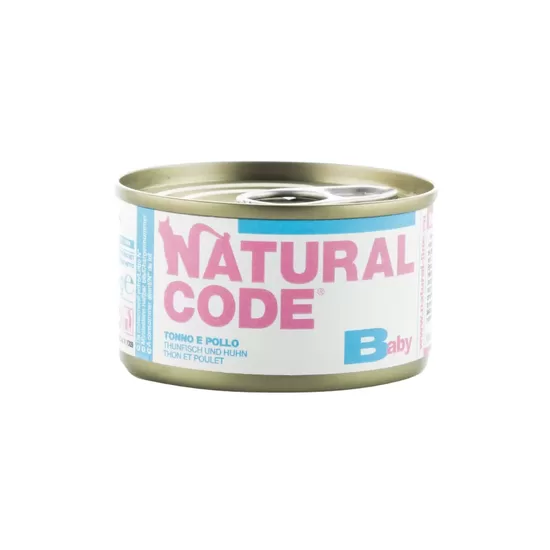 Natural Code Baby Kitten tuncis un vista 85g konservi kaķiem