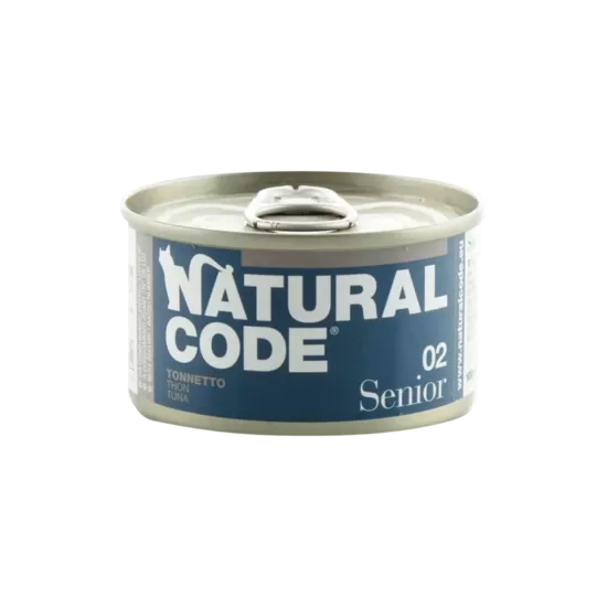 Natural Code Senior 02 Tuncis 85g konservi kaķiem