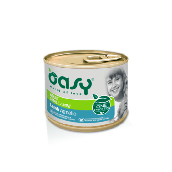Oasy Adult Mini Lamb single protein canned lamb for small adult dogs 200g