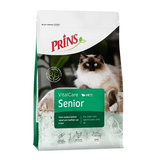 Prins VitalCare Senior sausā barība kaķiem 10 kg
