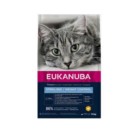 Sausā barība kaķiem Eukanuba CAT Adult STERILISED / WEIGHT CONTROL Chicken 10 kg