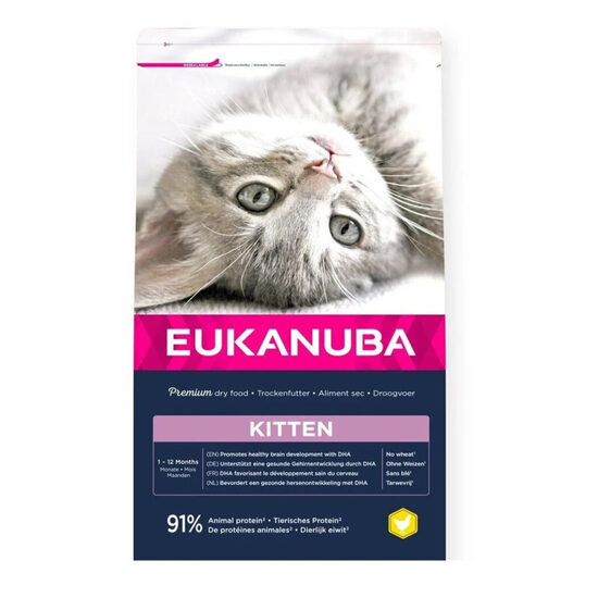 Sausā barība kaķēniem Eukanuba Cat Kitten Healthy Start Chicken 10 kg