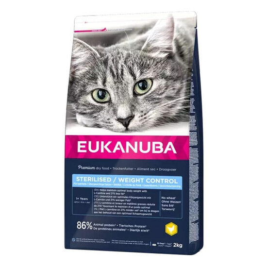 Sausā barība kaķiem Eukanuba Cat Adult Sterilised / Weight control Chicken 2 kg