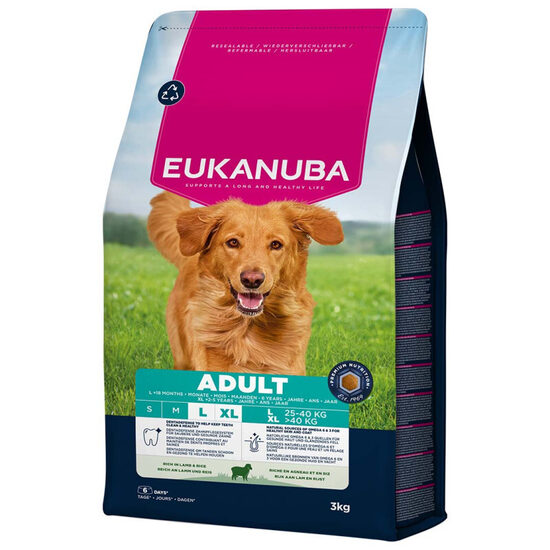 Dog dry food Eukanuba Adult Large Lamb and Rice 3 kg