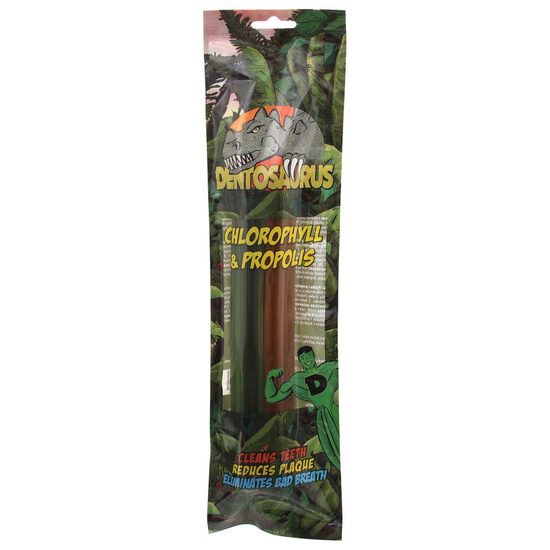 Gardums suņiem Mr. Dental dentosaurus stick with propolis/chlorophyll Mix L 21cm 2 gab