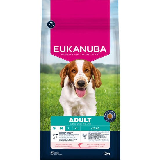Eukanuba Adult Small and Medium Salmon and Barley 12 kg