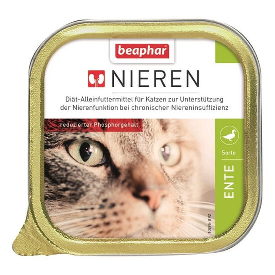 Complete dietary cat food (pâté)  Beaphar Nieren NIERDIEET ENTE 100G
