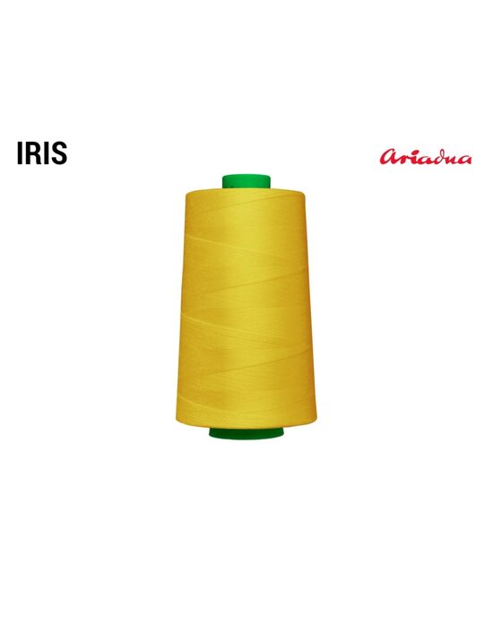 Poliestera diegs Ariadna Iris 40 dzeltens mašīnizšūšanai (uz vietas)