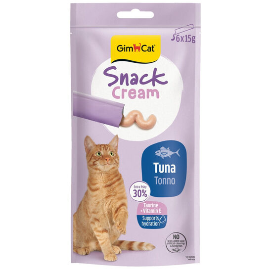 GimCat Snack Cream Plus+ tuna 6x15g
