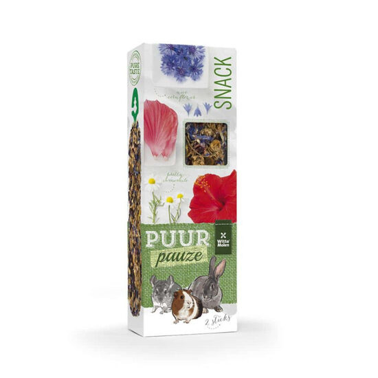 AKCIJA Papildbarība grauzējiem Witte Molen Puur PAUZE gourmet treat sticks Chamomile/Koreander for Rabbits and Rodents 110g/2 gab.