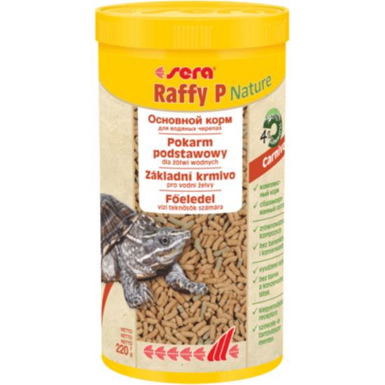 Barība reptiļiem bruņurupučiem Sera Raffy P 250 ml