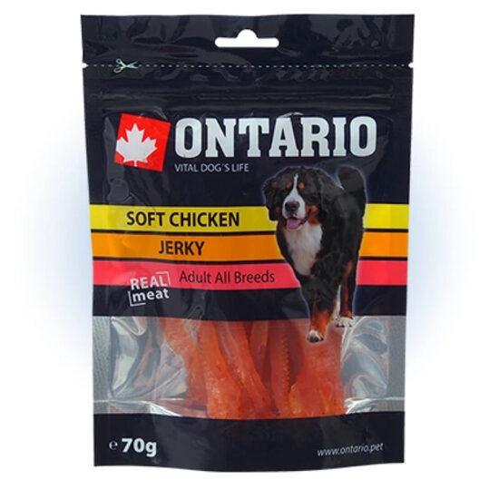 Gardums suņiem Ontario Soft Chicken Jerky 70 g